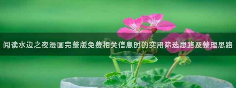樱花日语学习资讯:阅读水边之夜漫画完整版免费相关信息时的实用筛选思路及整理思路